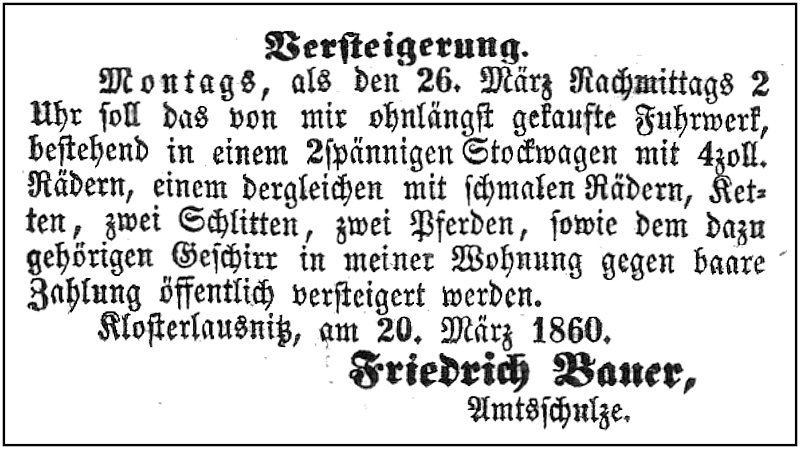 1860-03-20 Kl Versteigerung Bauer